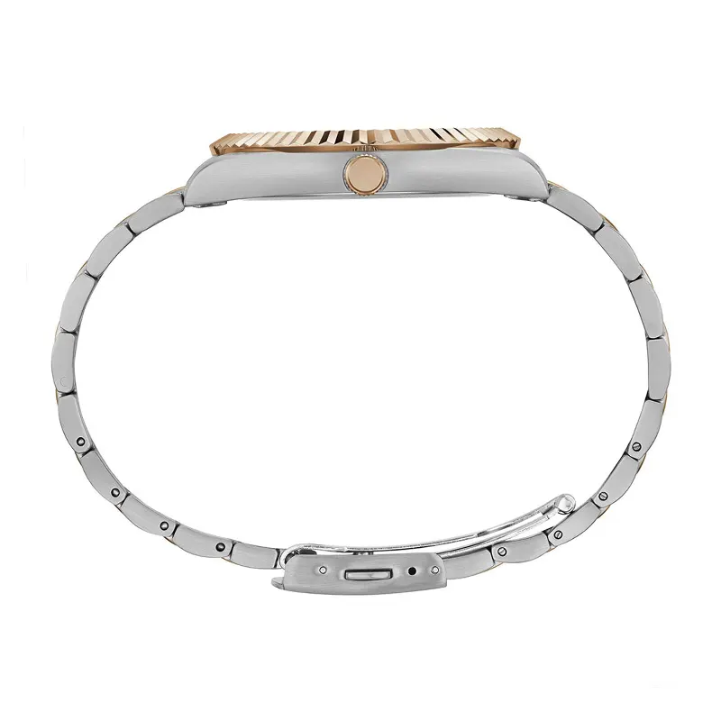 Guess Connoisseur Day-Date Blue Dial Two-tone Men's Watch- GW0265G12